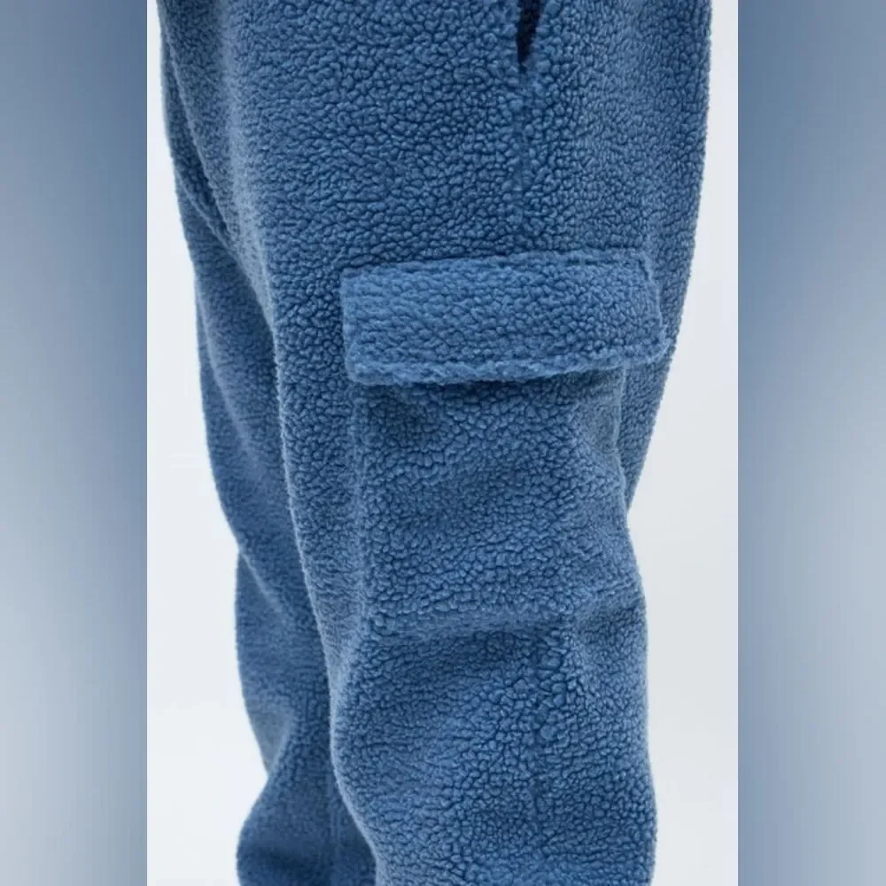 Teddy Varsity Sherpa Pant - Light Blue